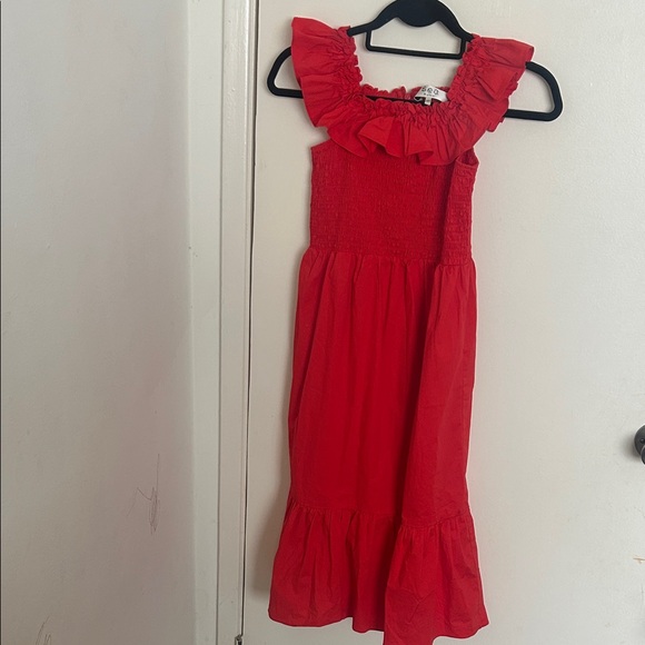 Sea New York Charming Red Ruffled Girls Dress - Picture 1 of 1